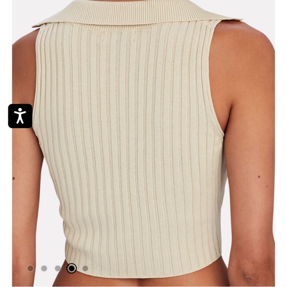 Aya Muse Reposier Tie-Front crop Top - Picture 3 of 8